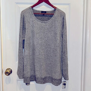 ALYX Heather Grey Crossdye Fuzz top